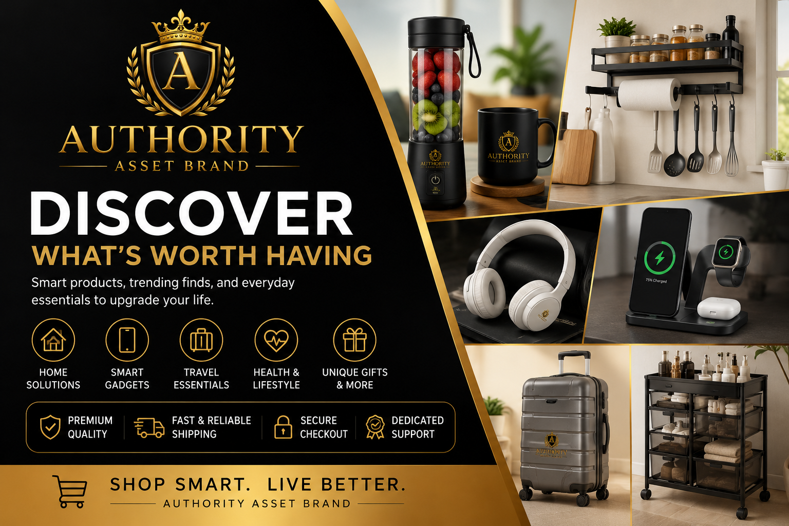 “Welcome to Authority Asset Brand — Discover What's Worth Having.”