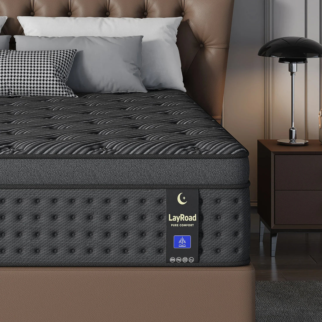LayRoad 12/14 inch memory foam pocket spring mattress boxed delivery