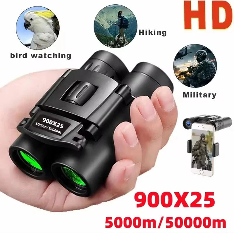 Compact outdoor viewing optic with coated lens in portable format for travelers and daytime sightseers