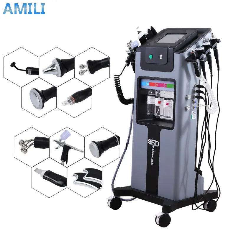10-in-1 Hydra Aqua Facial Machine — Diamond Dermabrasion, Hydra Peeling & Skin Care System - Authority Asset Brand