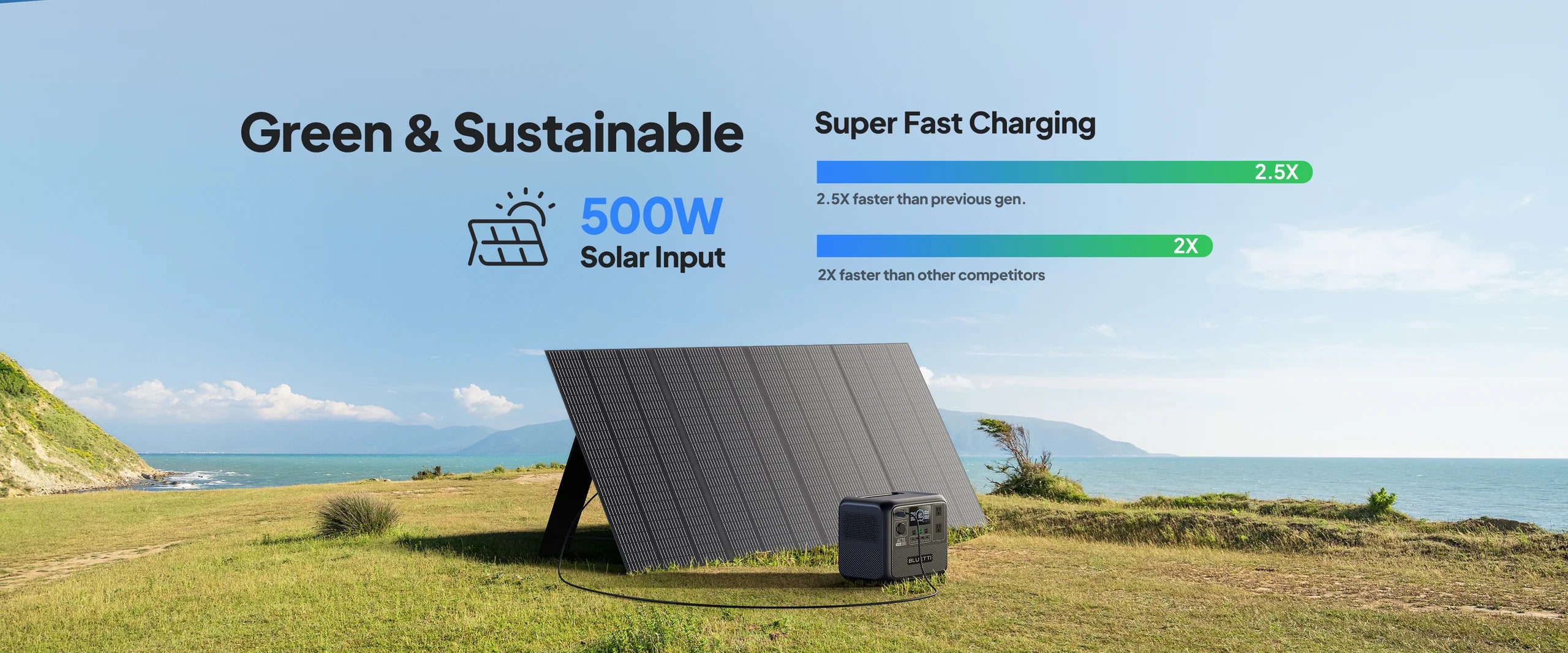 BLUETTI AC70 Portable Power Station — 1000W 768Wh Solar Generator for Road Trips, Off-Grid & Power Outages