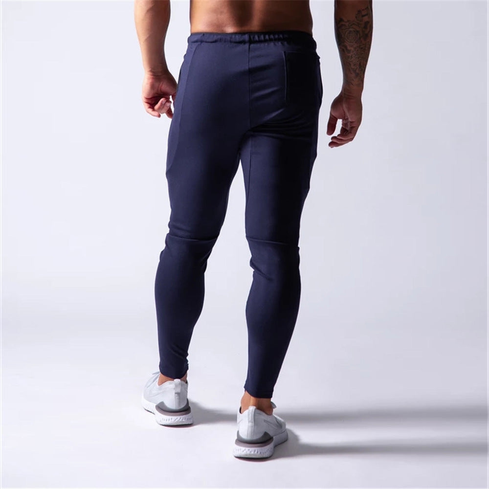 Men's Slim-Fit Elastic Casual Pants — Stretch Cotton, Invisible Zipper & Tapered Fit
