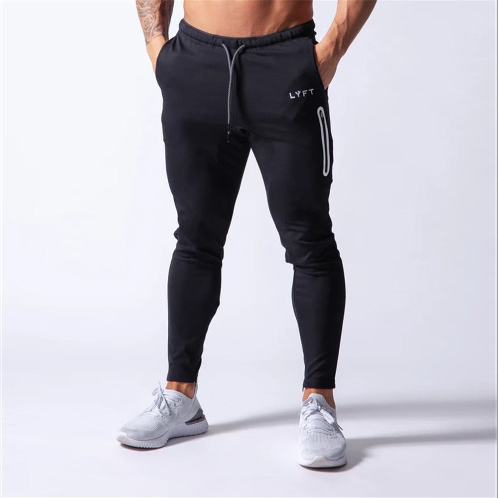 Men's Slim-Fit Elastic Casual Pants — Stretch Cotton, Invisible Zipper & Tapered Fit