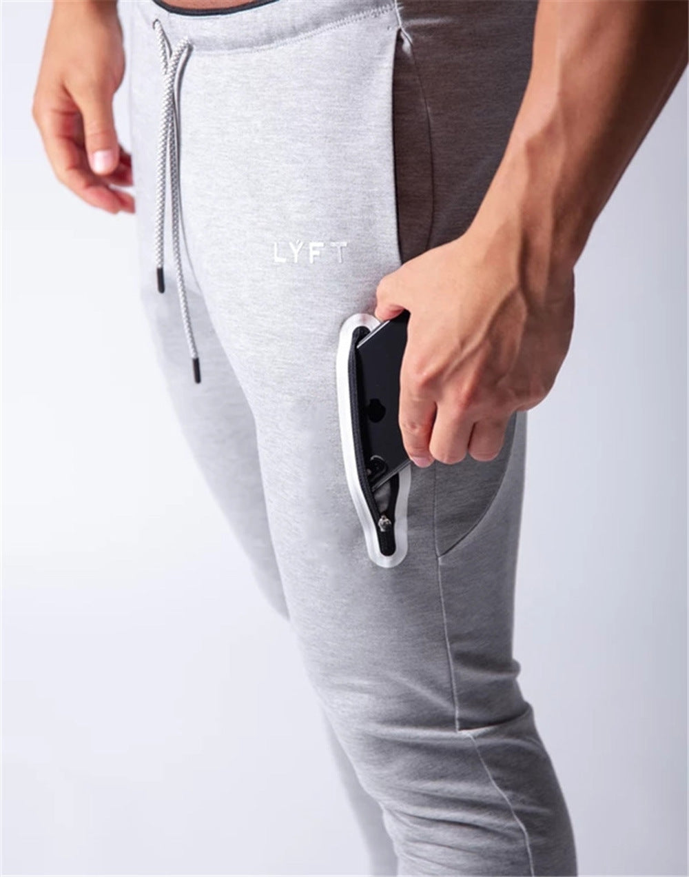 Men's Slim-Fit Elastic Casual Pants — Stretch Cotton, Invisible Zipper & Tapered Fit