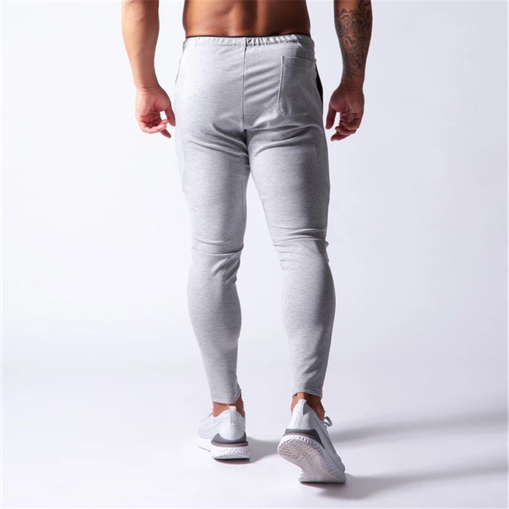 Men's Slim-Fit Elastic Casual Pants — Stretch Cotton, Invisible Zipper & Tapered Fit