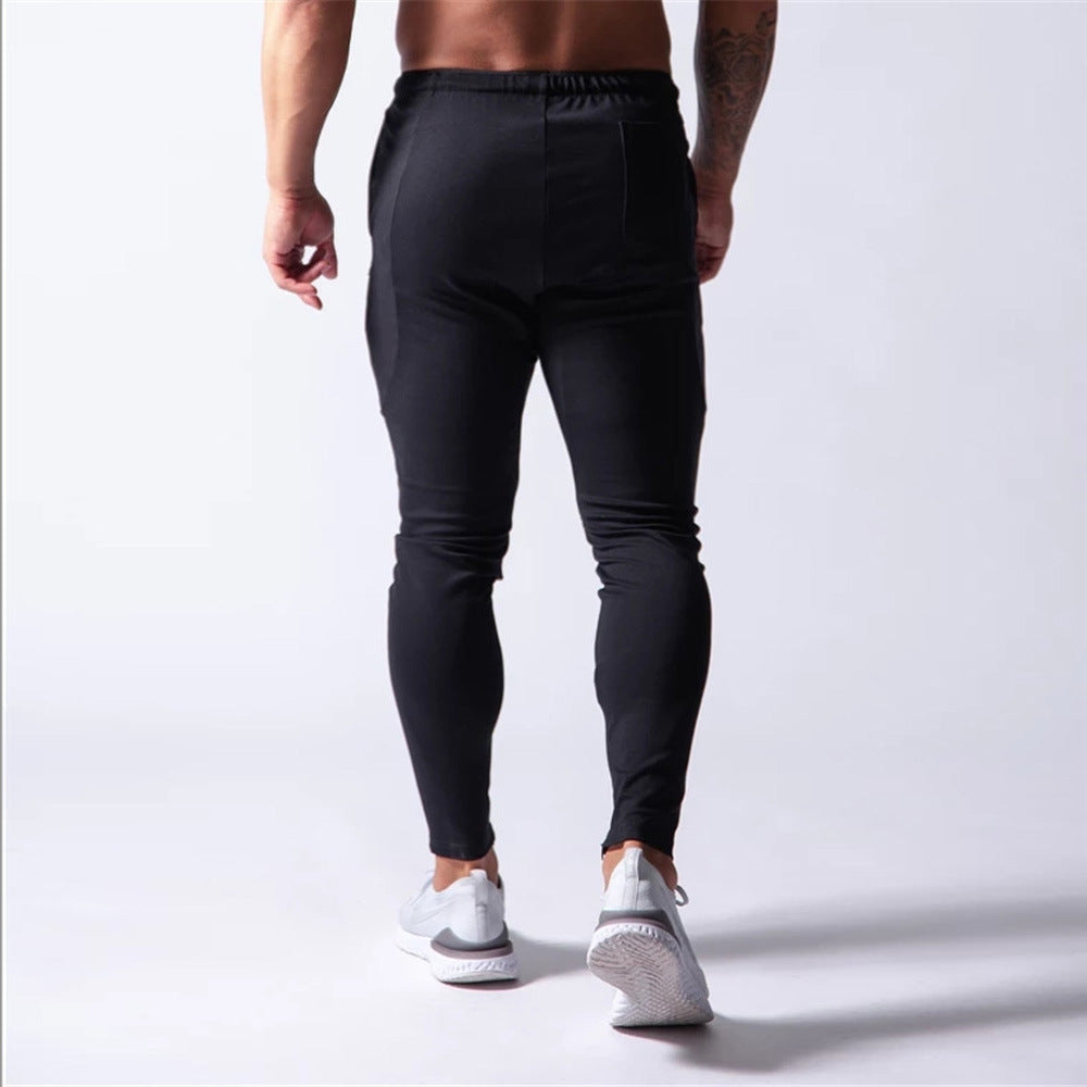 Men's Slim-Fit Elastic Casual Pants — Stretch Cotton, Invisible Zipper & Tapered Fit