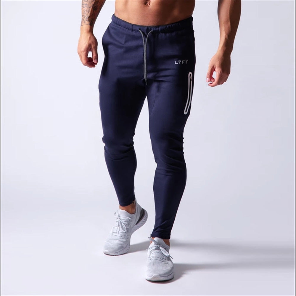 Men's Slim-Fit Elastic Casual Pants — Stretch Cotton, Invisible Zipper & Tapered Fit