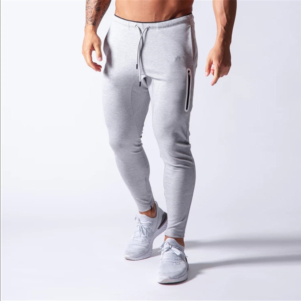 Men's Slim-Fit Elastic Casual Pants — Stretch Cotton, Invisible Zipper & Tapered Fit