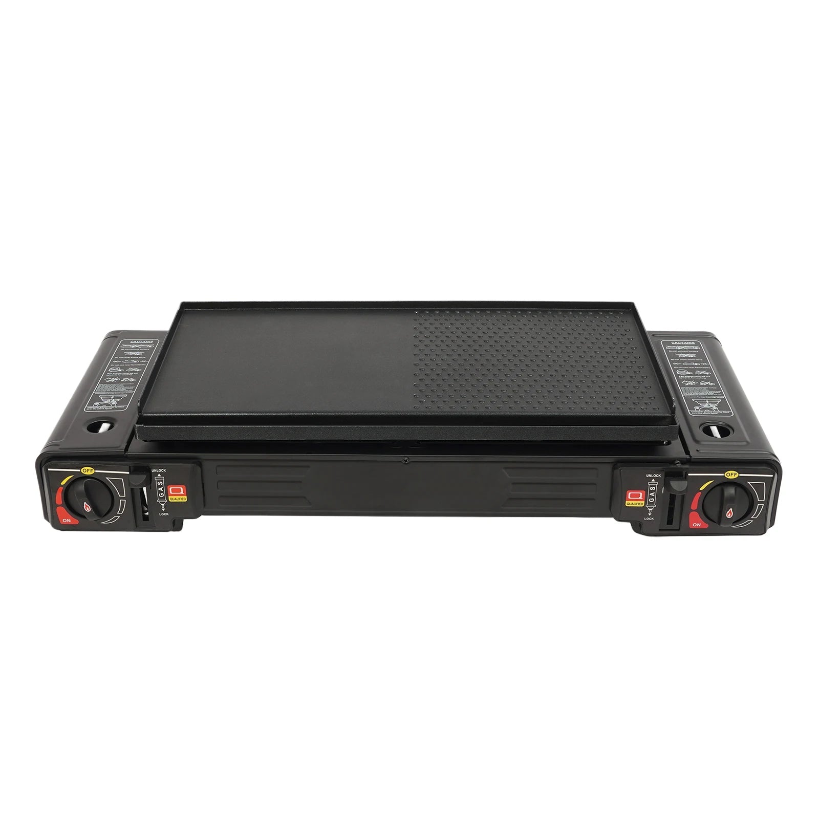2-Burner Portable Camping Stove — 2500W Each, Butane/LPG, Piezo Ignition, Carry Case Included - Authority Asset Brand