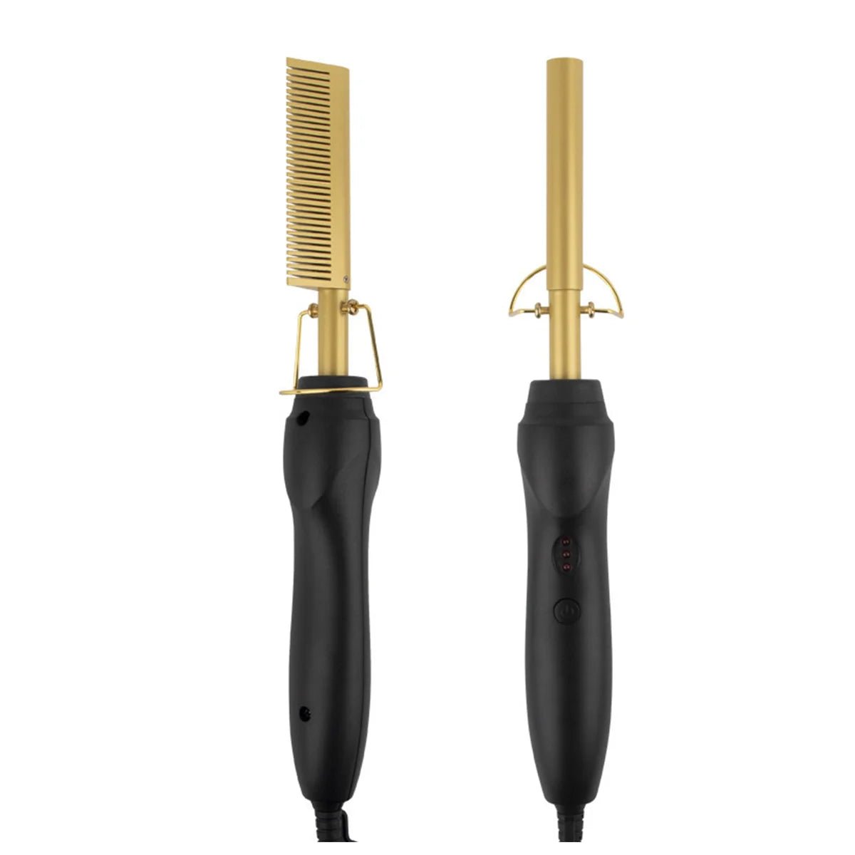 2-in-1 Hot Comb Hair Straightener — Electric Heating Comb for Straight & Wavy Styles - Authority Asset Brand
