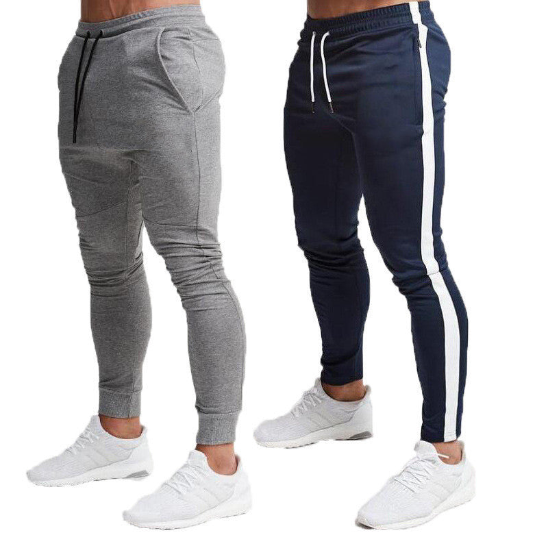 Men's Slim-Fit Gym Pants — Outdoor Sports Casual Trousers with Tapered Cuffs
