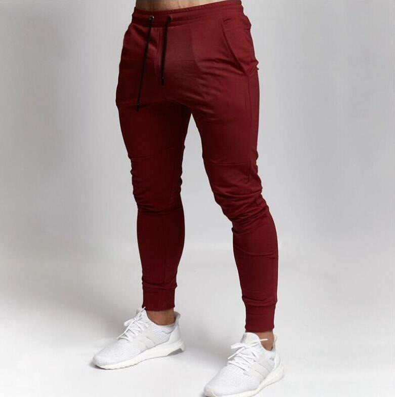Men's Slim-Fit Gym Pants — Outdoor Sports Casual Trousers with Tapered Cuffs