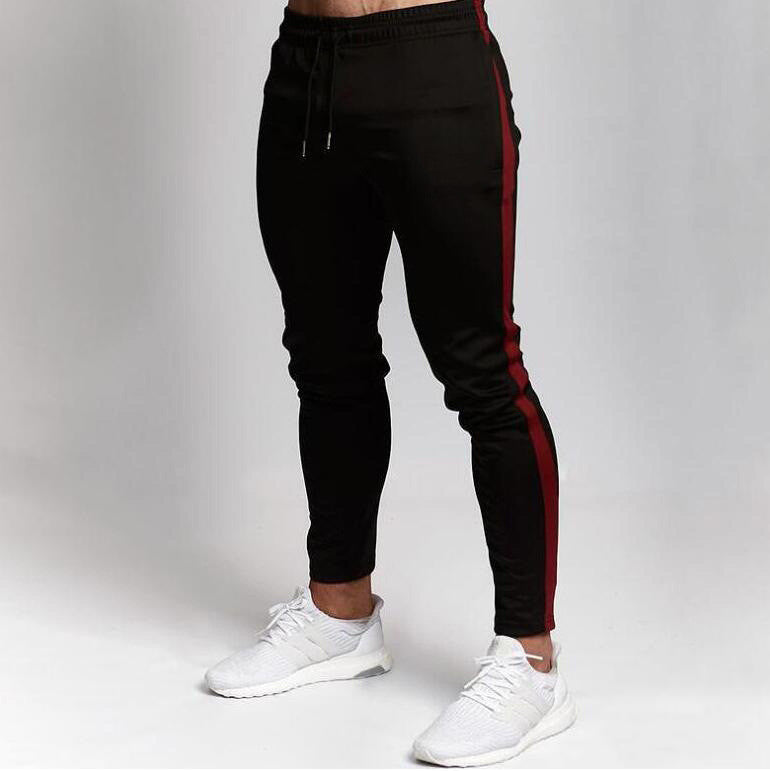 Men's Slim-Fit Gym Pants — Outdoor Sports Casual Trousers with Tapered Cuffs