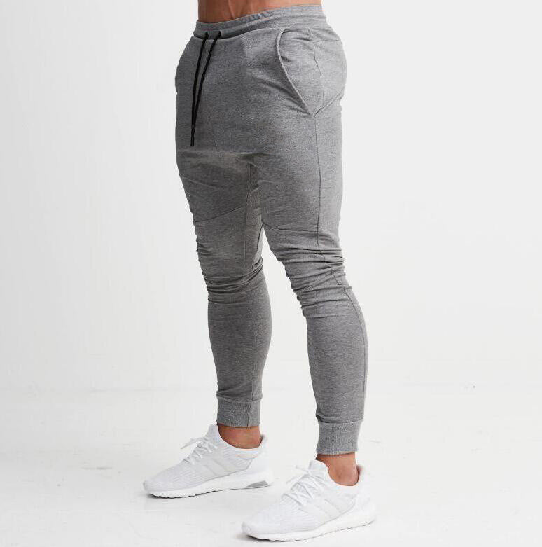 Men's Slim-Fit Gym Pants — Outdoor Sports Casual Trousers with Tapered Cuffs