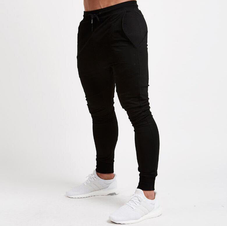 Men's Slim-Fit Gym Pants — Outdoor Sports Casual Trousers with Tapered Cuffs