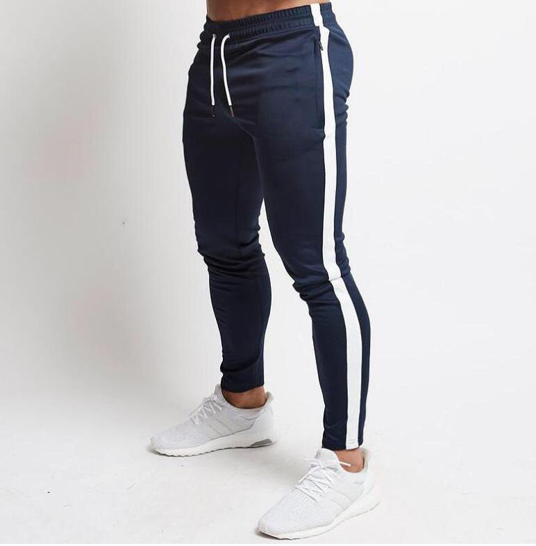 Men's Slim-Fit Gym Pants — Outdoor Sports Casual Trousers with Tapered Cuffs
