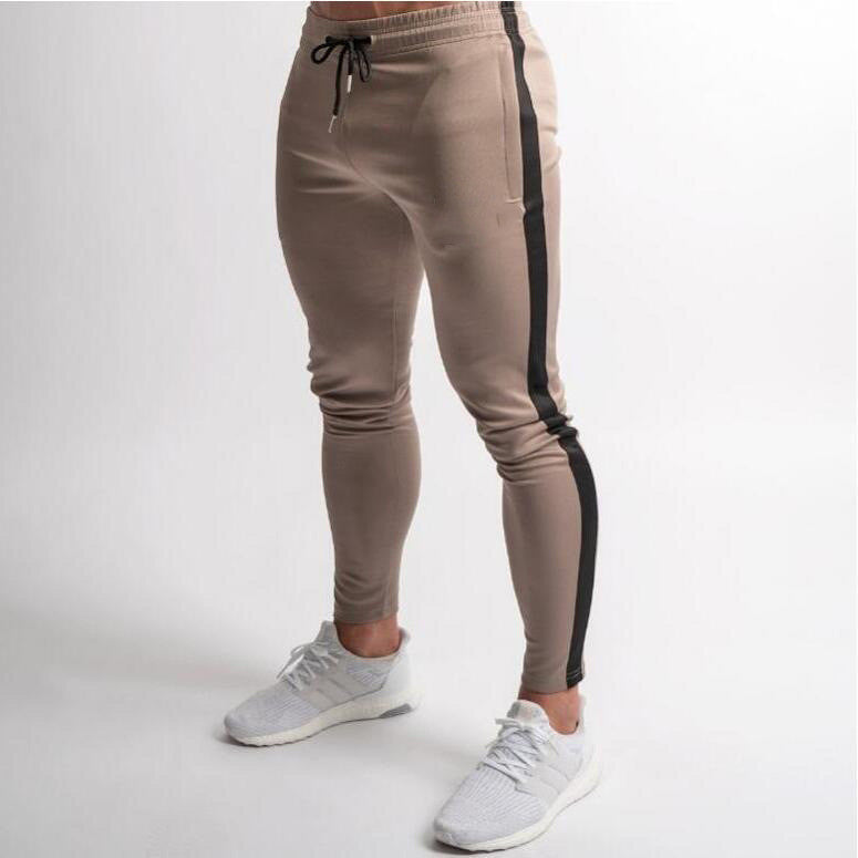Men's Slim-Fit Gym Pants — Outdoor Sports Casual Trousers with Tapered Cuffs