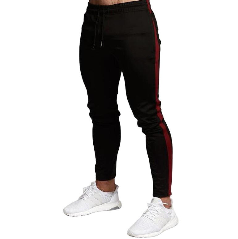 Men's Slim-Fit Gym Pants — Outdoor Sports Casual Trousers with Tapered Cuffs