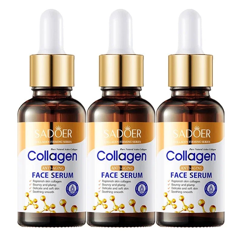 3-Piece Collagen Face Serum Skincare Set — Firming Moisturizing Nourishing Facial Essence - Authority Asset Brand