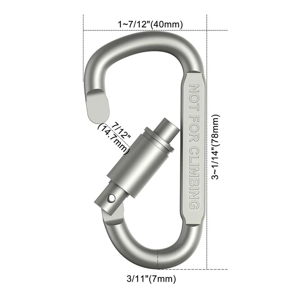 4–6 Piece Carabiner Set — Aluminum Alloy Tactical Keychain Clip for Camping, Survival & EDC - Authority Asset Brand