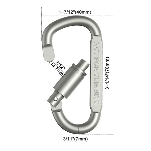 4–6 Piece Carabiner Set — Aluminum Alloy Tactical Keychain Clip for Camping, Survival & EDC - Authority Asset Brand