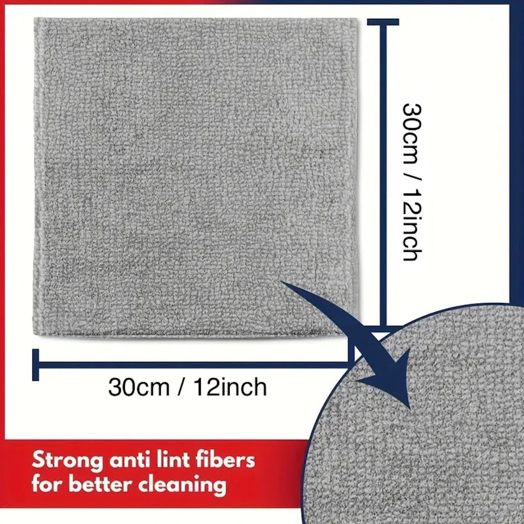 5-Pack Microfiber Cleaning Cloths — 30x30cm Multi-Color Rags for Car, Kitchen & Glass - Authority Asset Brand