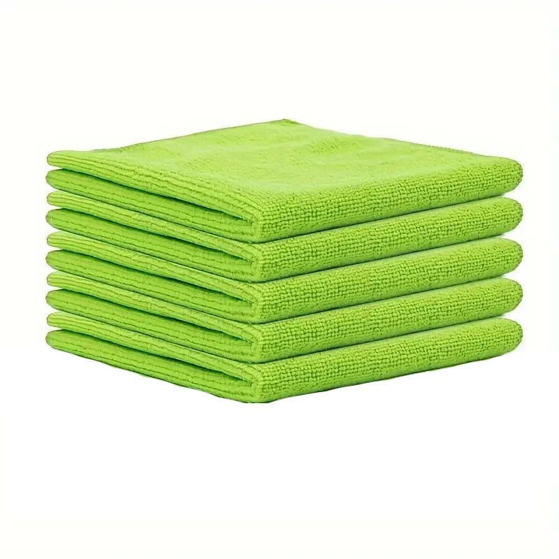 5-Pack Microfiber Cleaning Cloths — 30x30cm Multi-Color Rags for Car, Kitchen & Glass - Authority Asset Brand