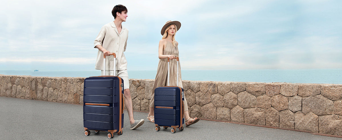 British Traveler PP Luggage – 8 Spinner Wheels & TSA Lock