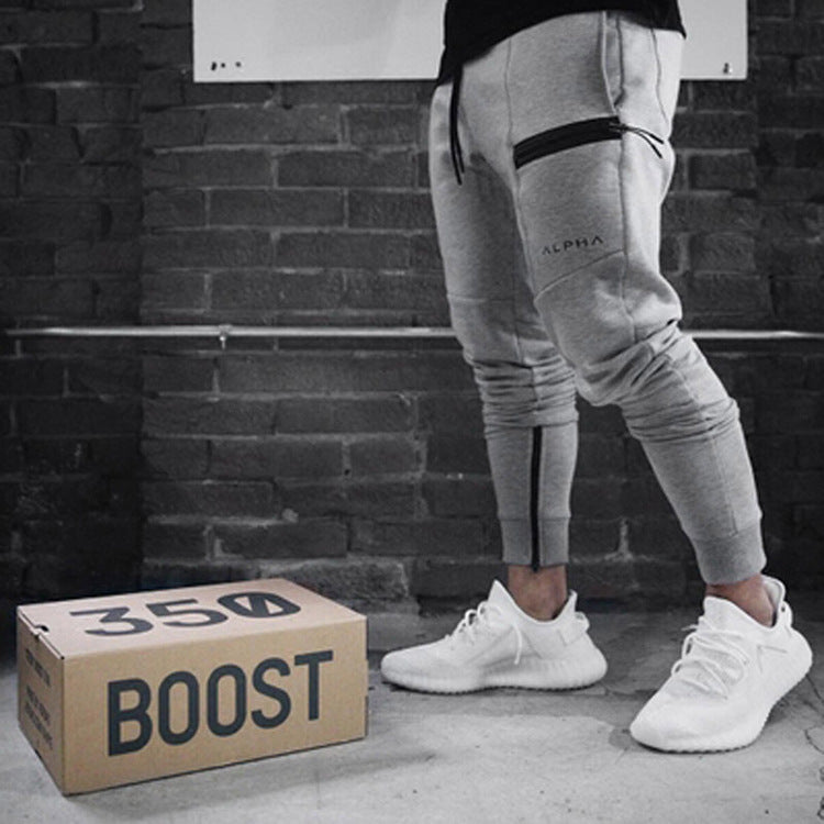 Men's Running Fitness Cotton Sports Pants — Casual Training Trousers for Gym & Everyday Wear