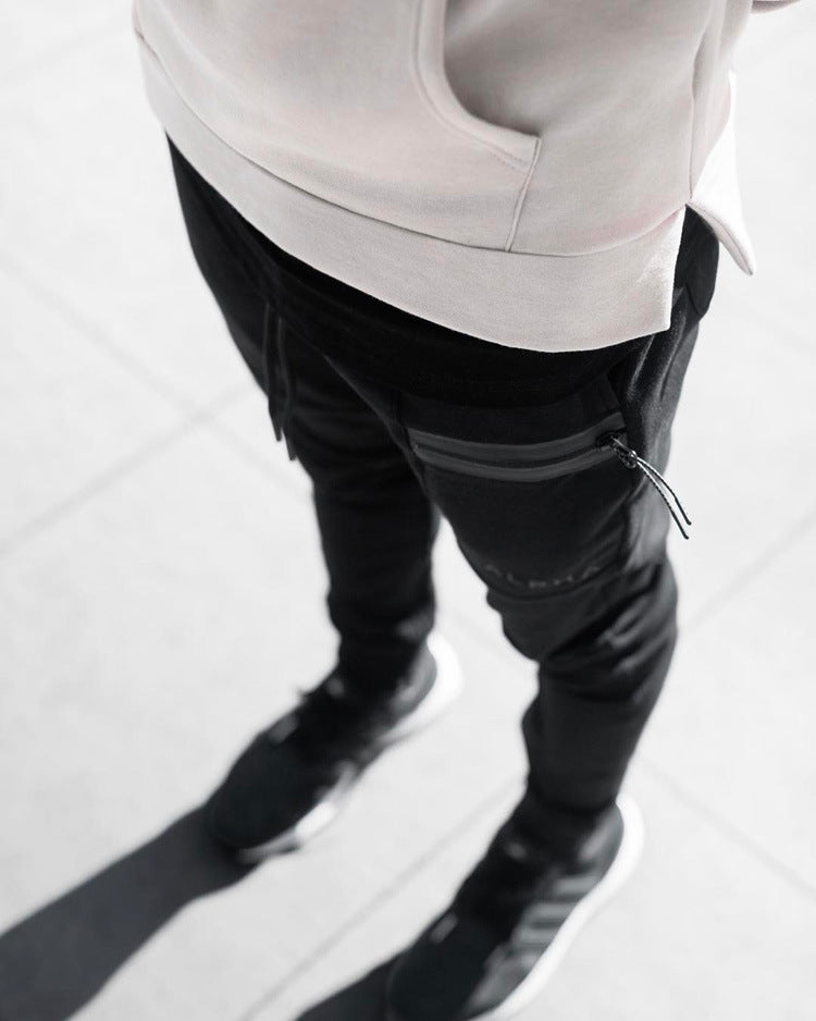 Men's Running Fitness Cotton Sports Pants — Casual Training Trousers for Gym & Everyday Wear