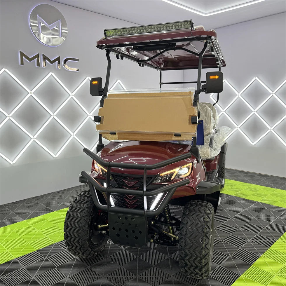 Grey Electric Golf Cart — 4 Seater 48V/60V/72V 5KW Street Legal Hunting Cart