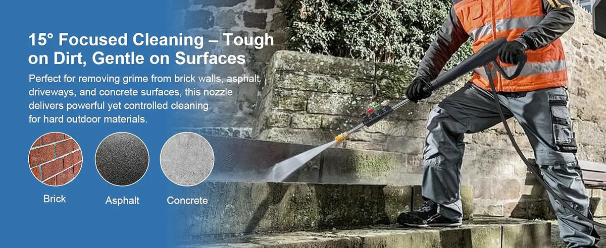 Electric Pressure Washer – Hose Reel & Five Nozzles