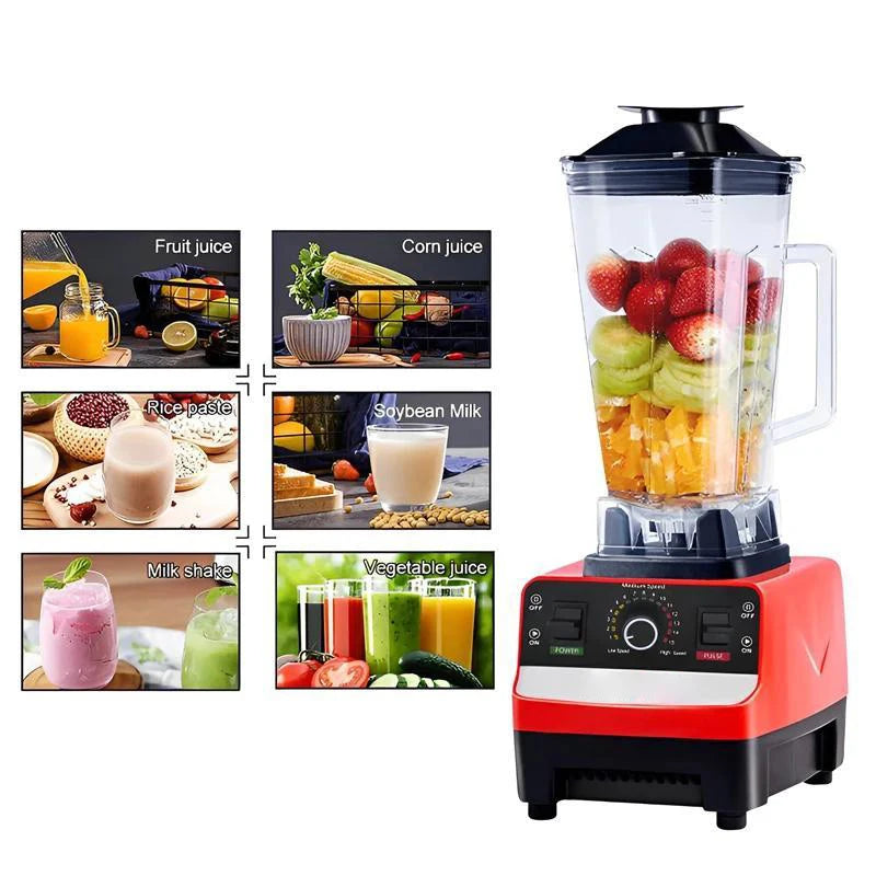2000W Heavy Duty Commercial Blender – High-Power Ice & Smoothie Blender, BPA-Free, Food Processor