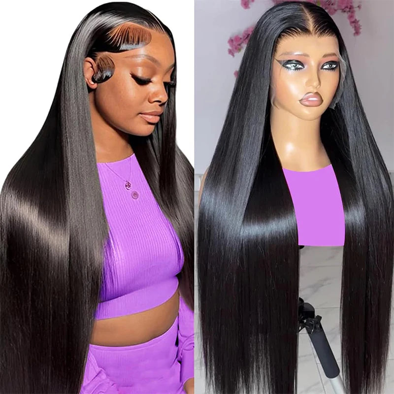 100% Malaysian Bone Straight Lace Front Wig | 30 Inch 13x4 13x6 Pre-Plucked Remy Human Hair