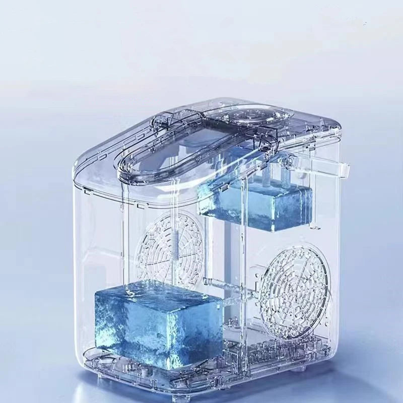 Automatic Mini Electric Ice Cube Maker – 9 Cubes in 6 Min, Portable for Bar, Home, Kitchen & Office
