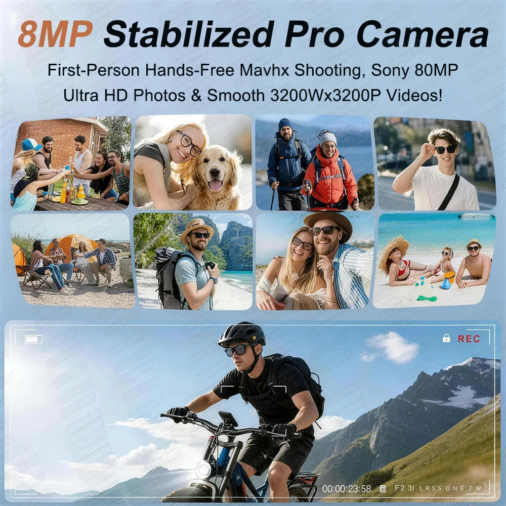 2026 AI Smart Glasses – 4K Camera, 120+ Language Translation, 3600mAh Power Bank, Bluetooth 5.3