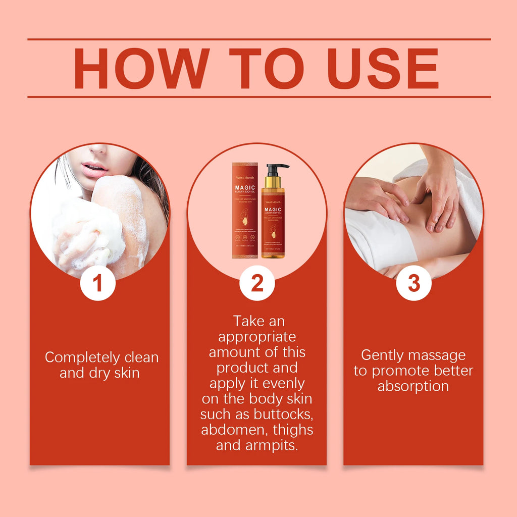 Firming Body Oil — Tightening & Nourishing Essential Oil for Skin Elasticity, Dryness & Smoothness