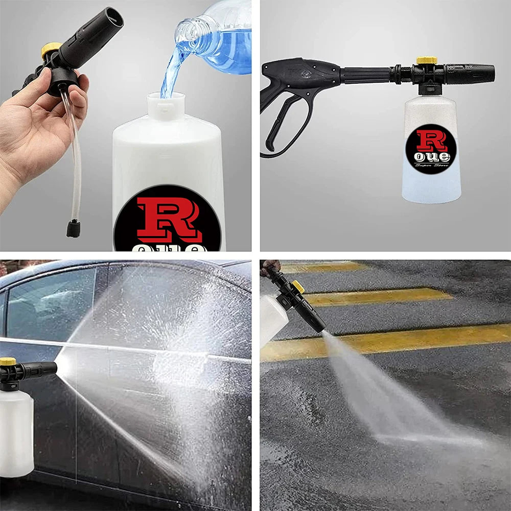 Snow Foam Cannon for Karcher K2–K7 – 750ml Adjustable Foam Lance Kit, Pressure Washer Car Wash Gun