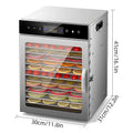 Food & Jerky Dehydrator – 12 Drying Racks, 800W, 24H Timer, 30-90°C, Fruit & Vegetable Dryer, EU Plug