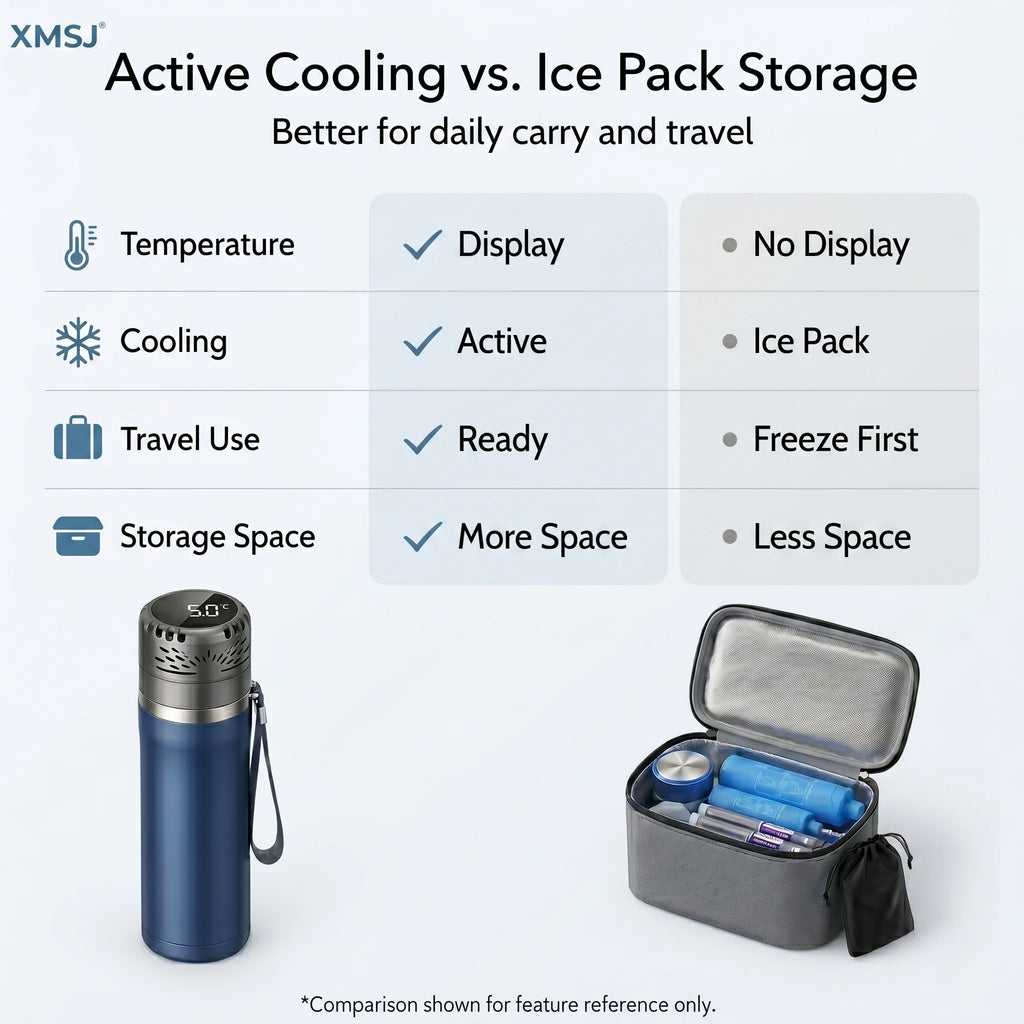 Smart Insulin Cooler Cup – Portable Medical Fridge with 0–20°C Digital Temperature Control for Diabetes & Insulin Pens
