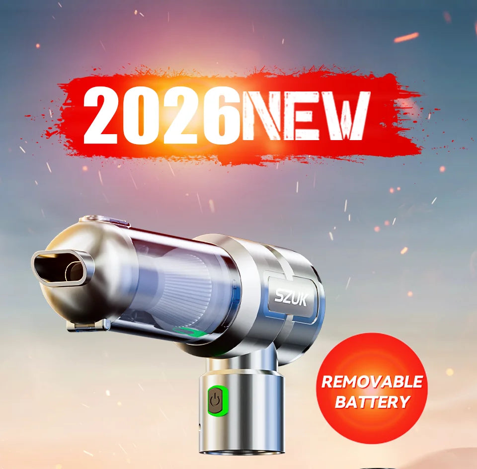 Cordless Car Vacuum – Removable Battery & Light