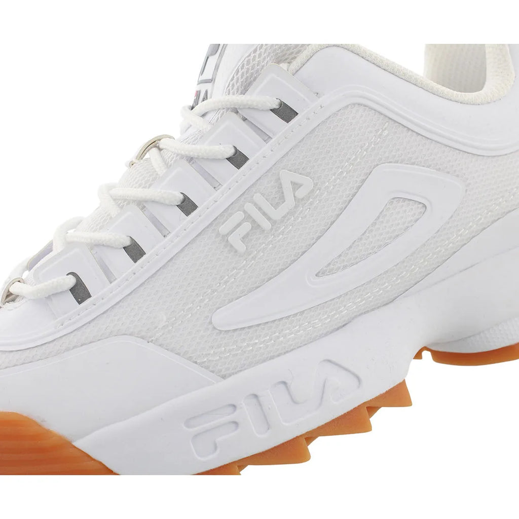 Men's Low Top Lace-Up Sneakers — Lightweight Mesh All-Season Walking Shoes in White
