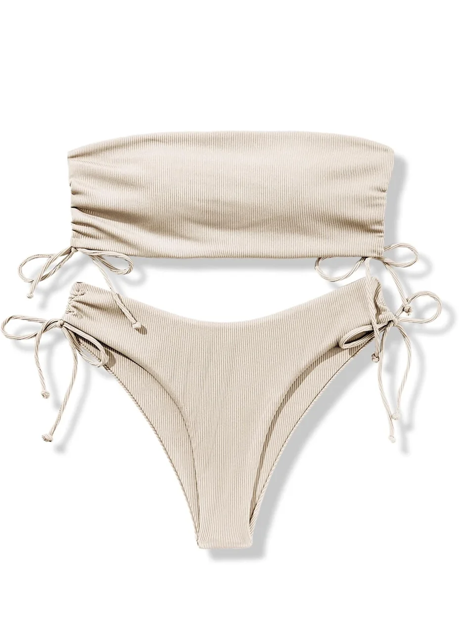 Bandeau High Waist Bikini Set — 2-Piece Women's Swimsuit