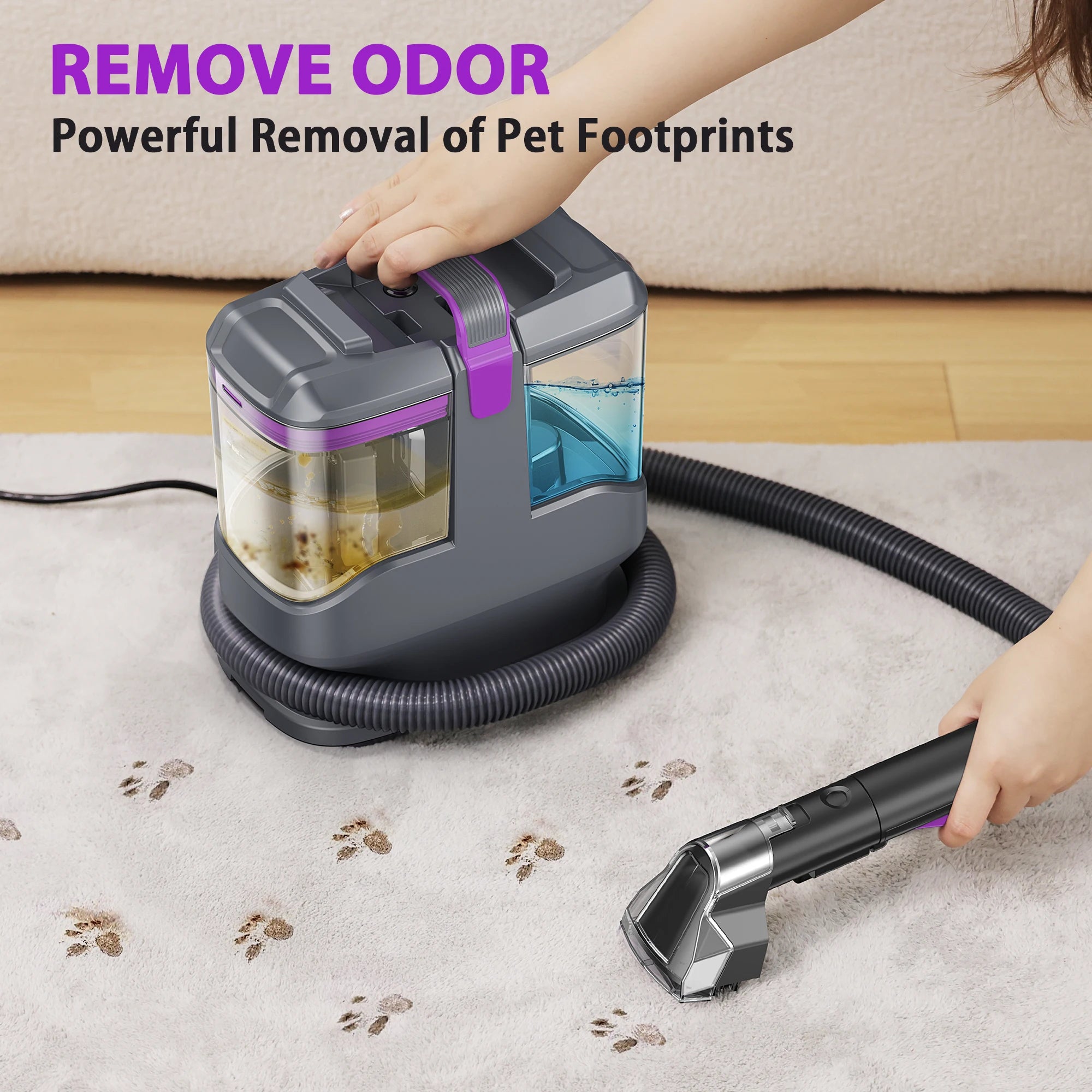YISORA C9 Portable Carpet & Upholstery Cleaner — 15Kpa 13.5ft Corded Spot Cleaner for Carpet, Sofa & Car Seat