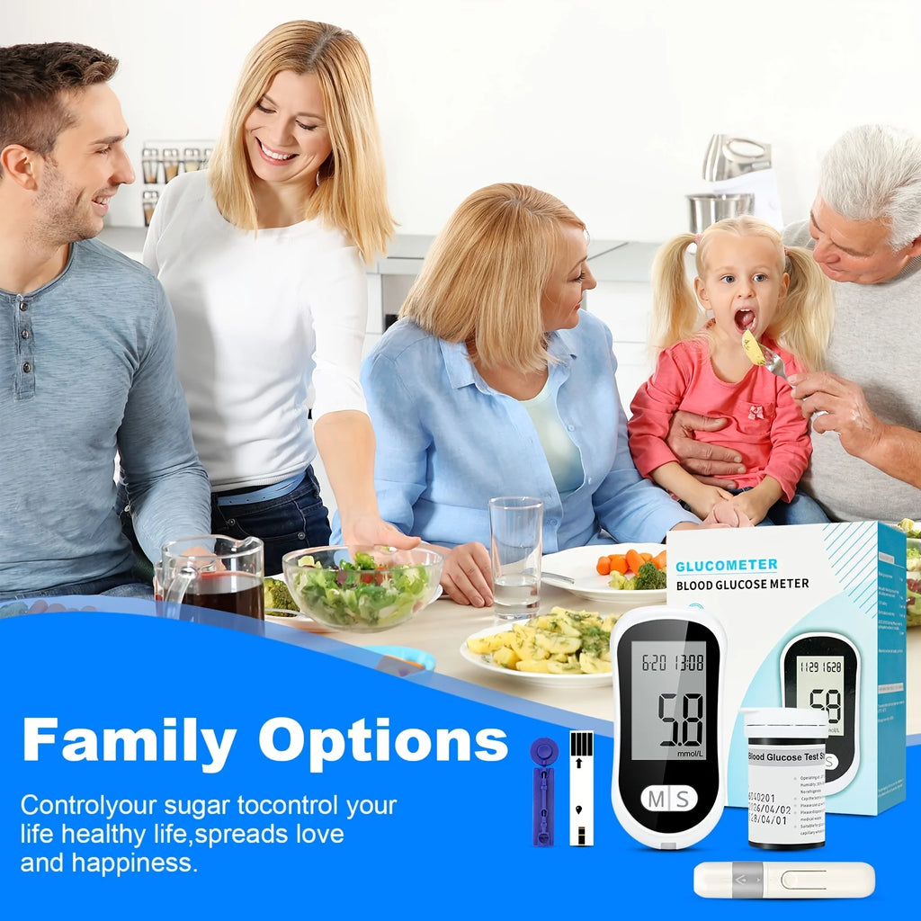 VivaGuard Blood Glucose Meter Kit – No Coding Glucometer with 50 Test Strips, 50 Lancets & Lancing Pen for Home Diabetes Monitoring