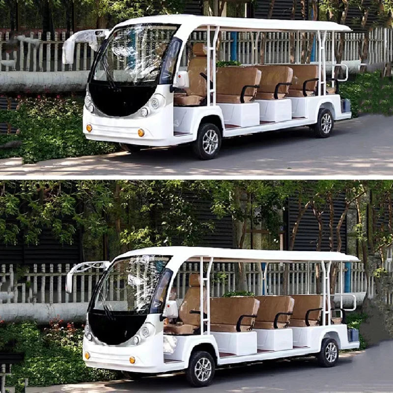 2026 Hot Selling 8-Seater 11-Seater Electric Four-Wheel Golf Cart Scenic Manor/Villa/Tourist Electric Bus