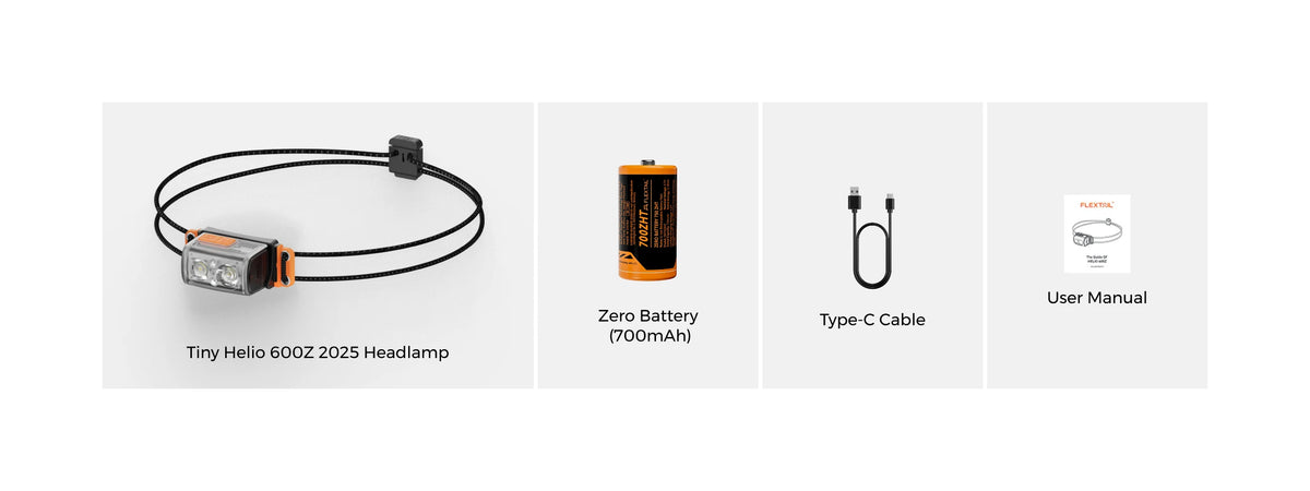 FLEXTAIL TINY HELIO 600Z Headlamp – 600 Lumens, IP67, Replaceable Battery, 6 Modes