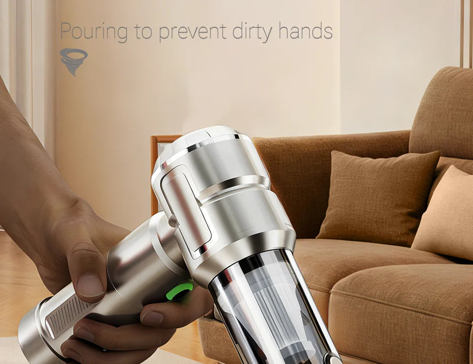 Cordless Car Vacuum – Removable Battery & Light