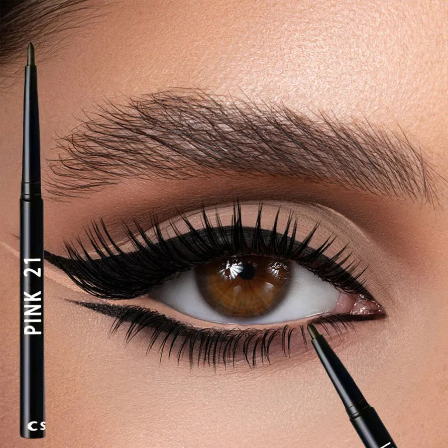 3-Pack Waterproof Black Eyeliner Pencils — Smudge-Proof Long-Lasting