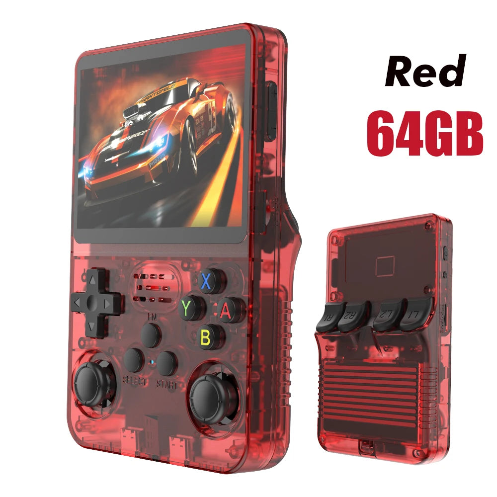 R36S Retro Handheld Game Console — 128GB, 3.5" IPS Screen, Linux, 64GB Games